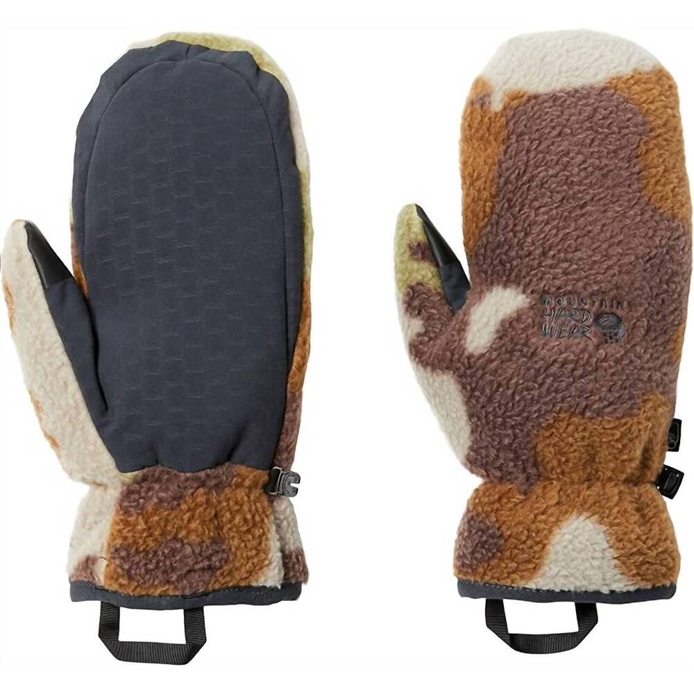 NEW MOUNTAIN HARDWEAR women's standard hicamp sherpa mitt in corozo nut
